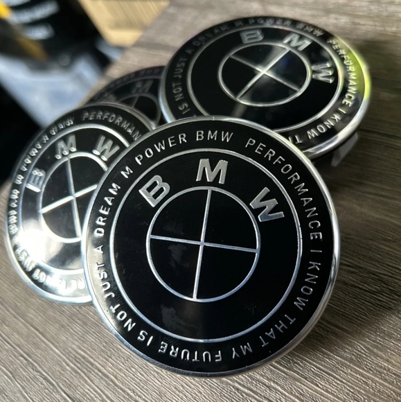 4 BMW 68mm or 56mm hubcap rim Center Caps other logos available - Picture 2 of 2